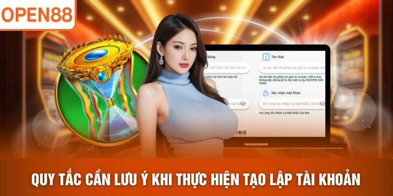 Quy tắc cần lưu ý khi thực hiện tạo lập tài khoản